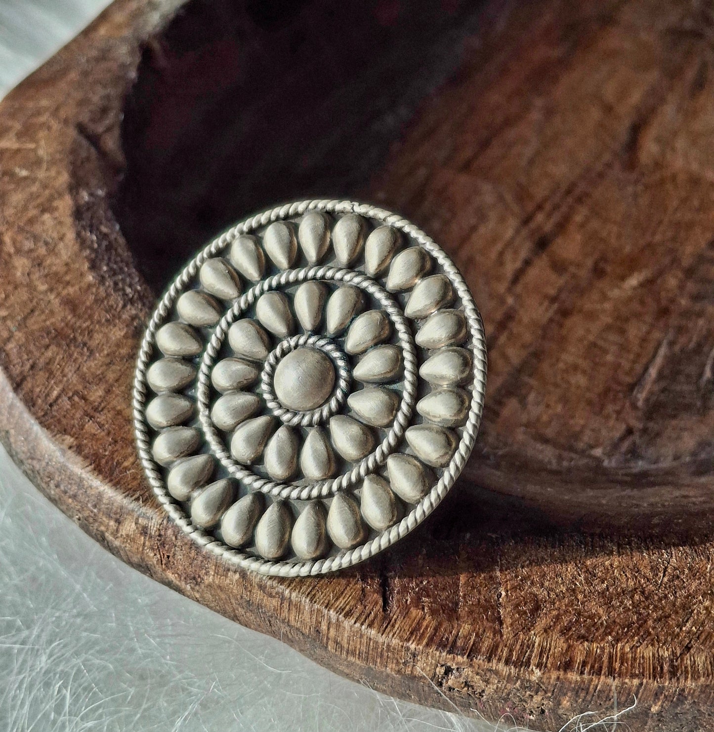 Sterling Silver Statement Concho Ring