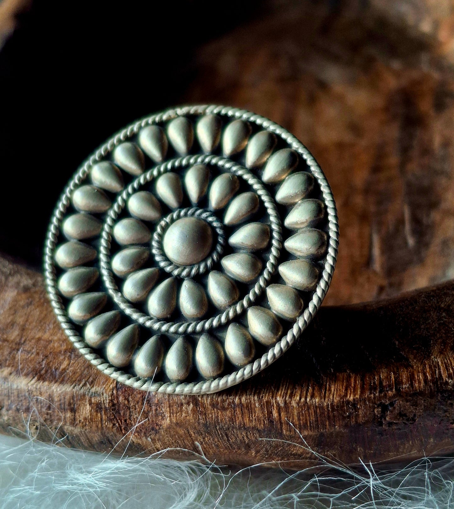 Sterling Silver Statement Concho Ring