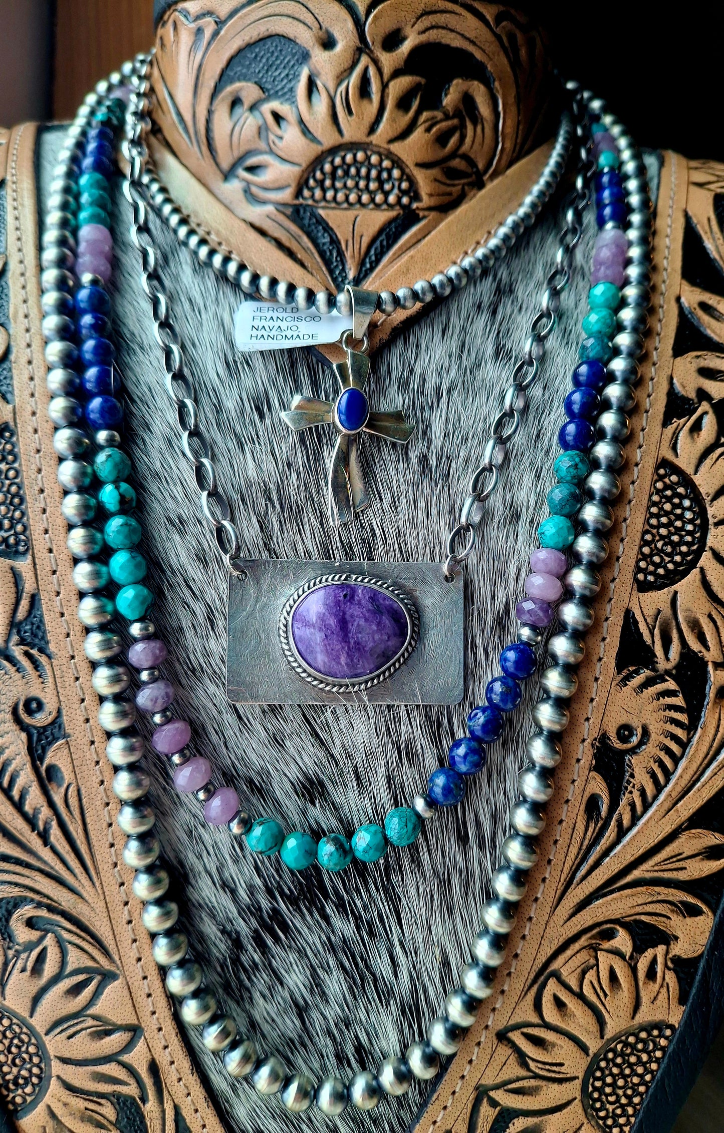 Lapis Cross Pendant