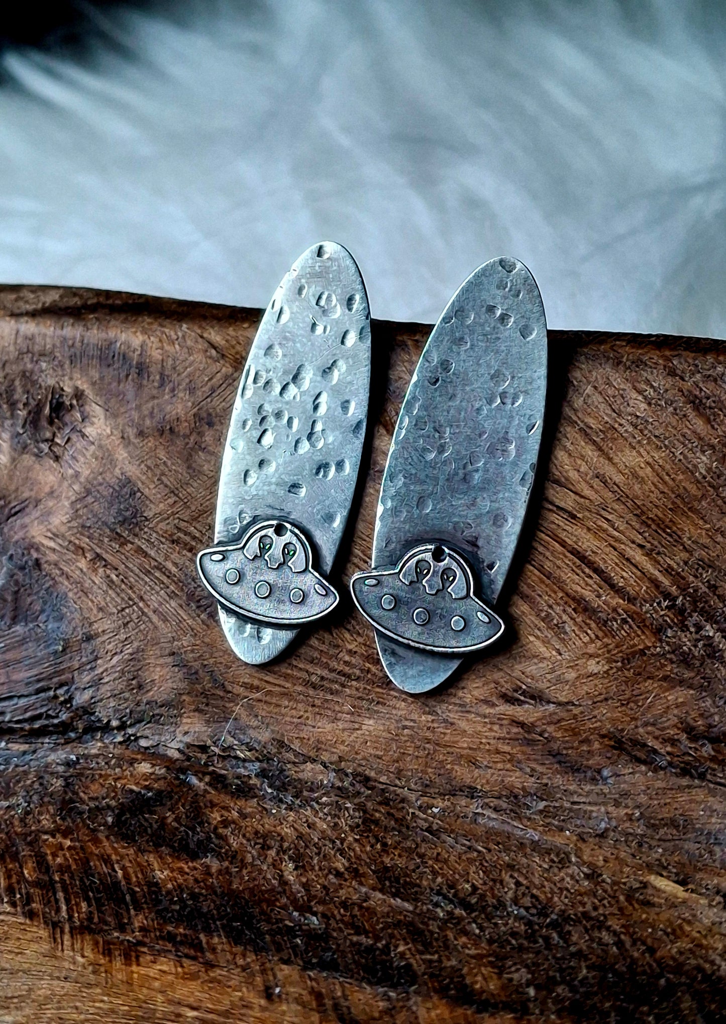 Sterling Silver UFO Studs