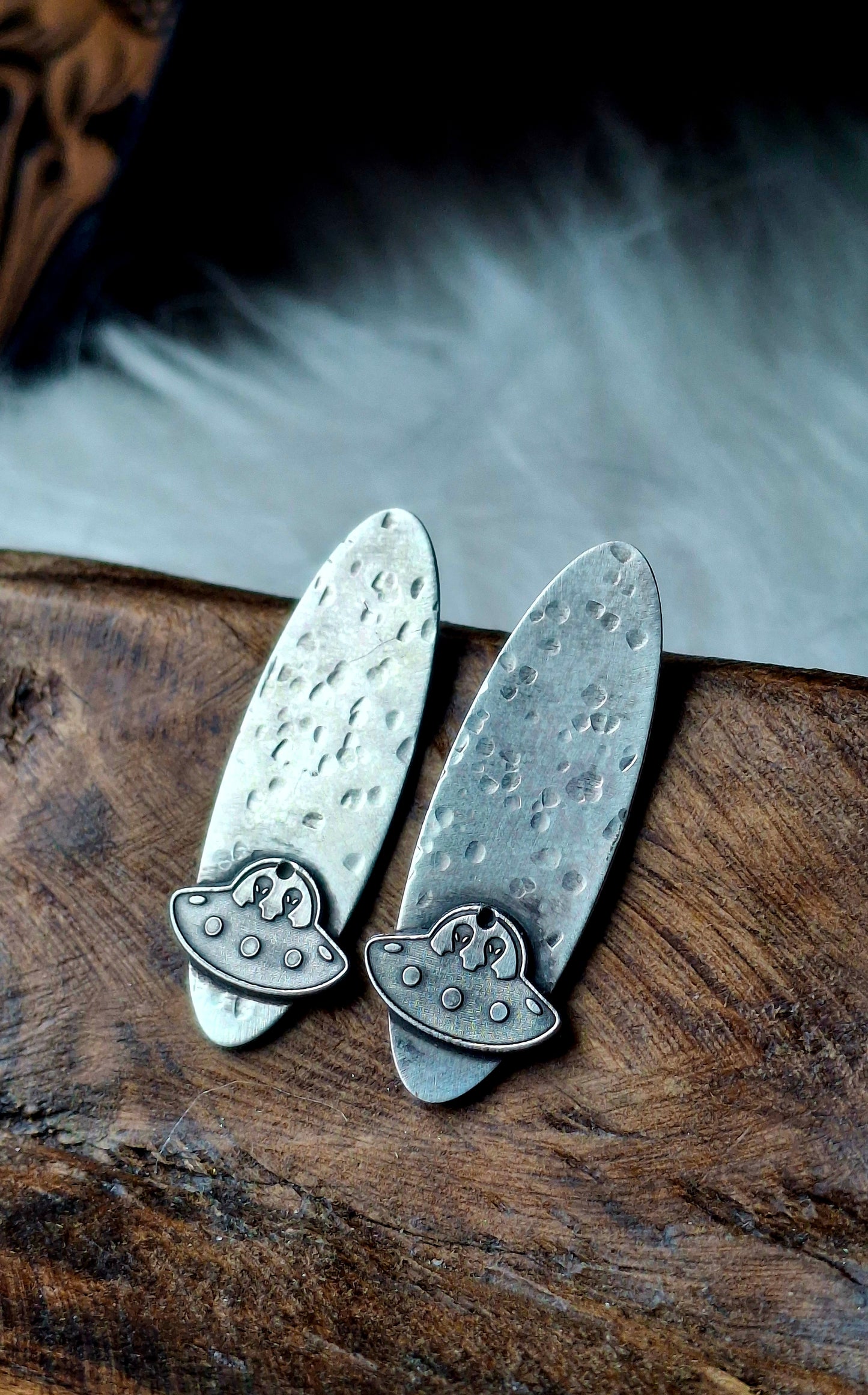 Sterling Silver UFO Studs