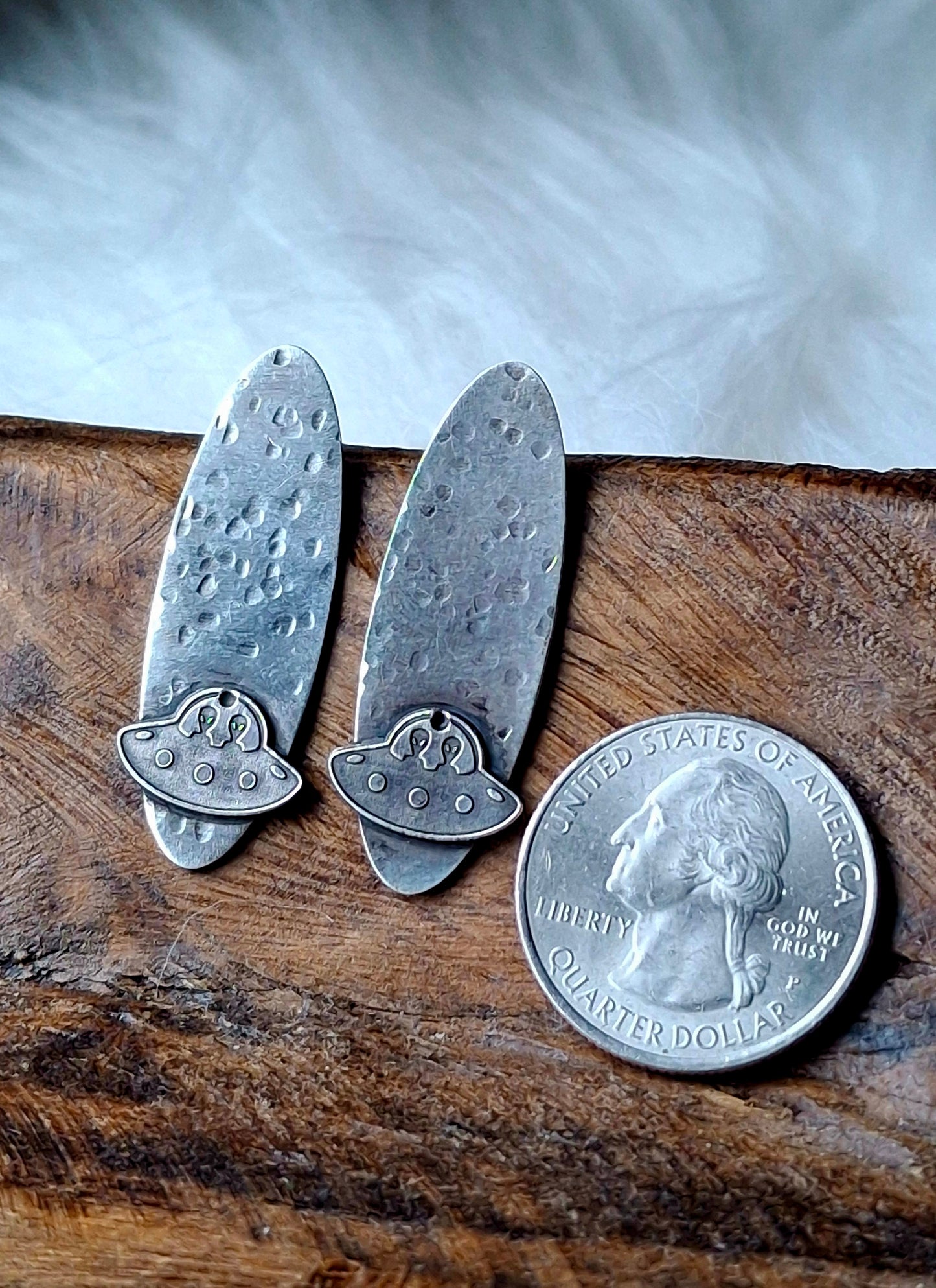 Sterling Silver UFO Studs