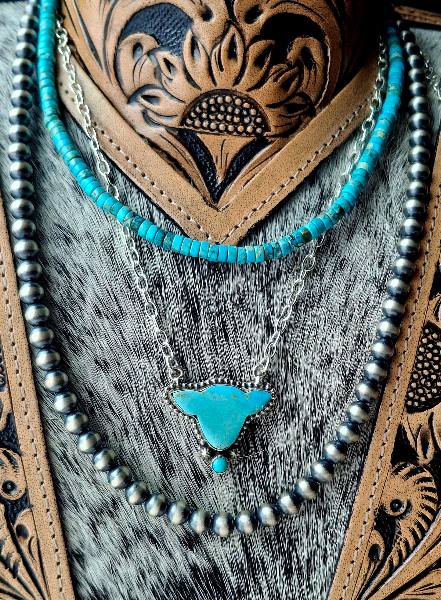 Kingman Cow Necklace
