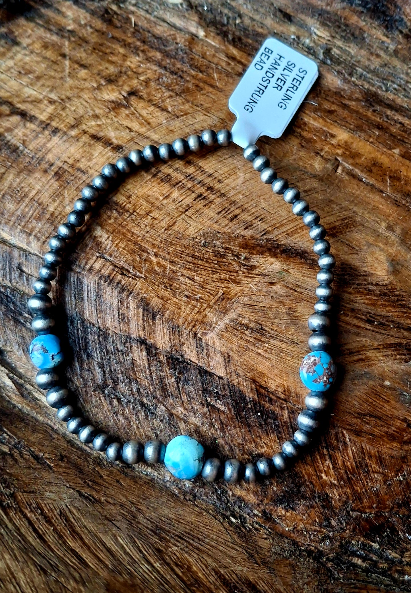 Golden Hills/Sterling Pearls Stretch Bracelet