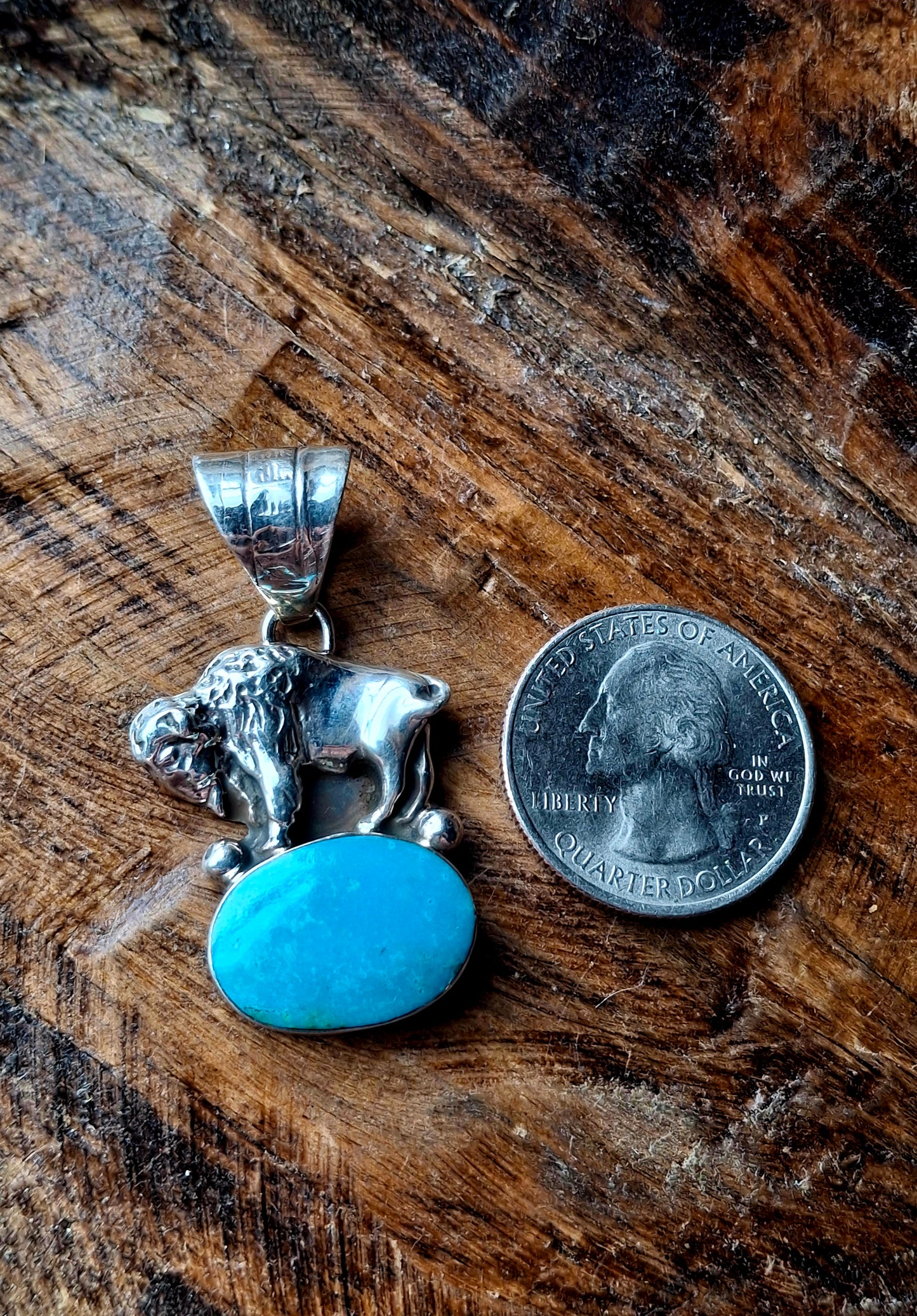 Kingman Bison Pendant