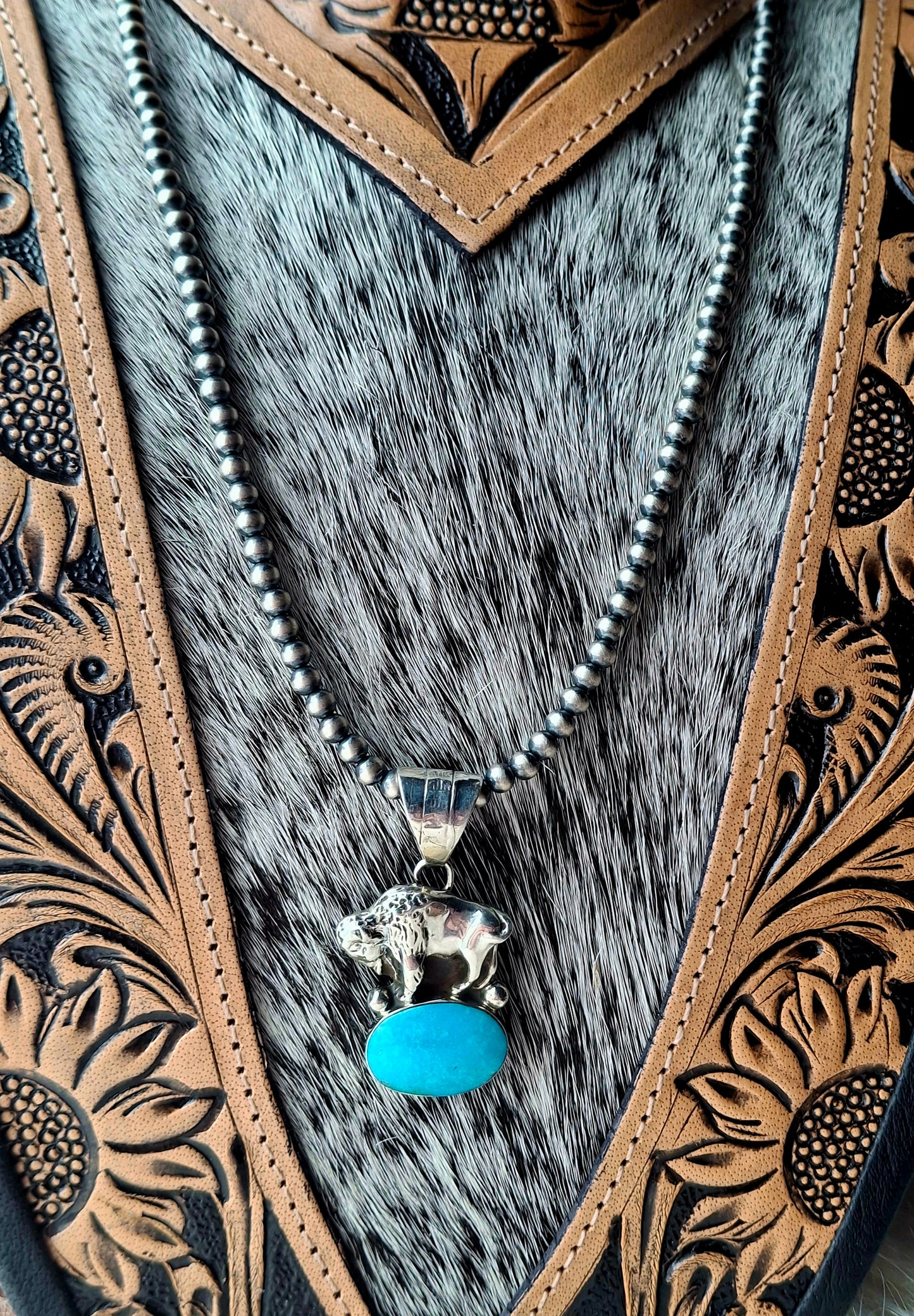 Kingman Bison Pendant