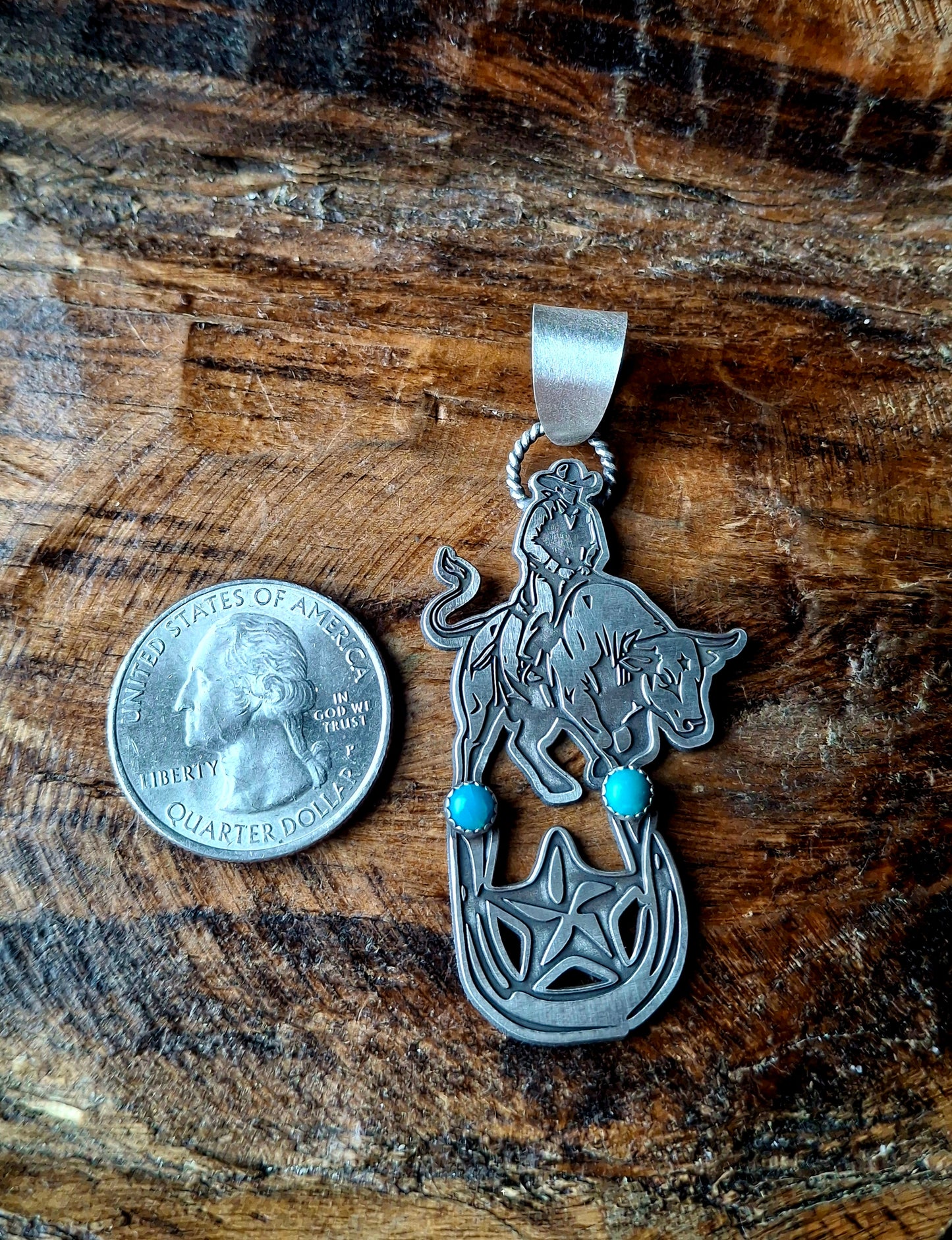 Kingman Bull Rider Pendant