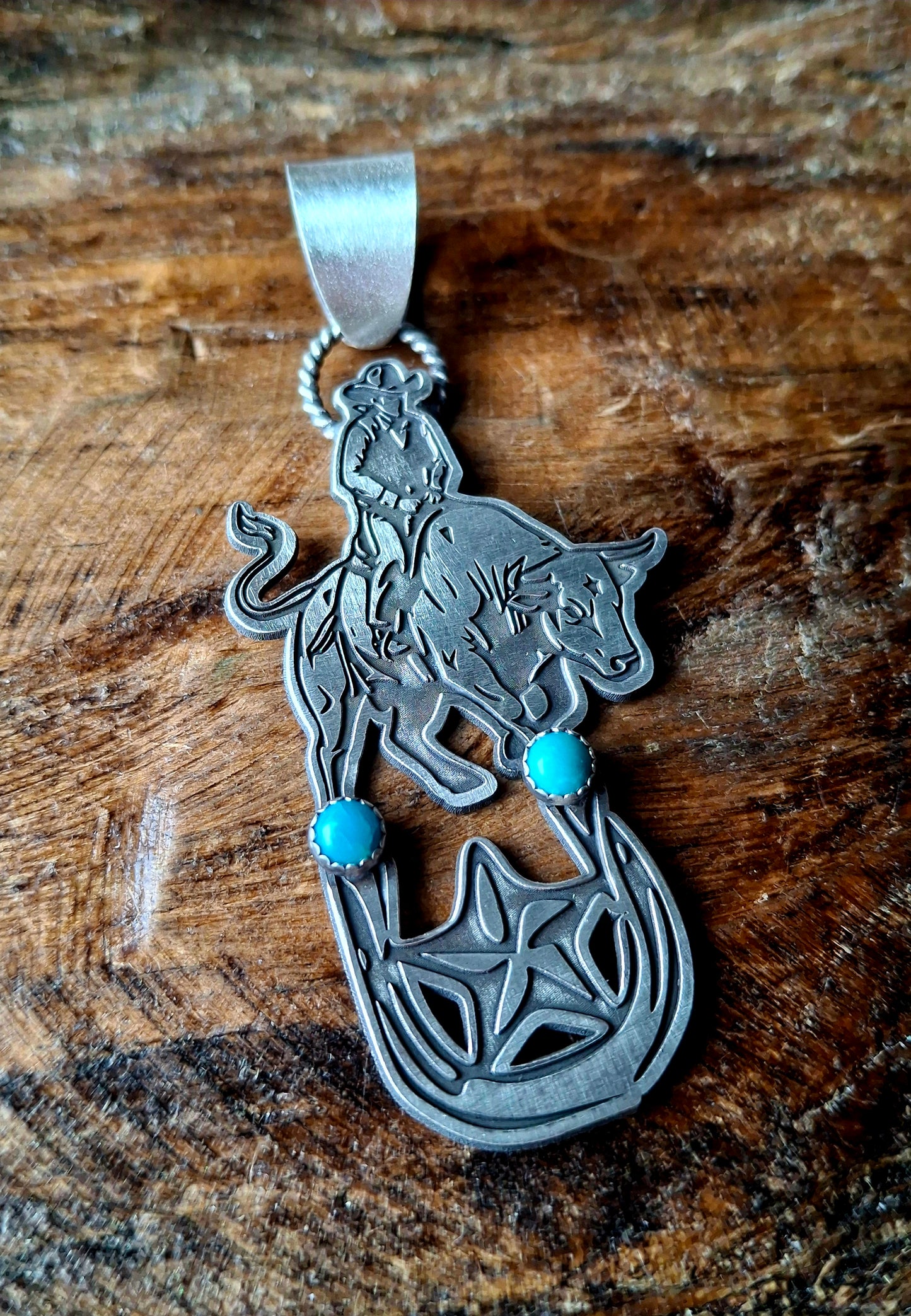 Kingman Bull Rider Pendant