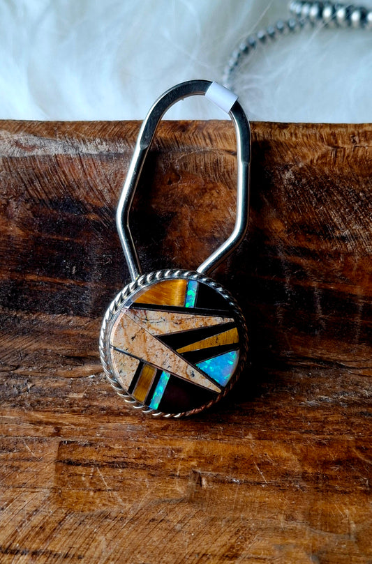 Multi-Stone Key Ring