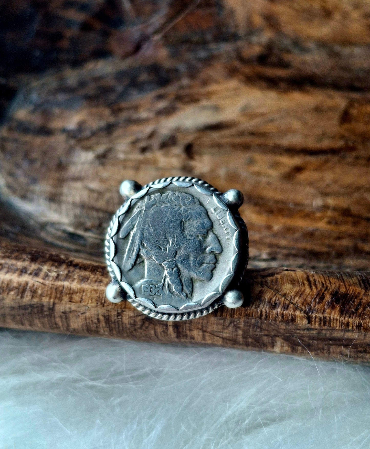 Indian Head Buffalo Nickel Adjustable Ring