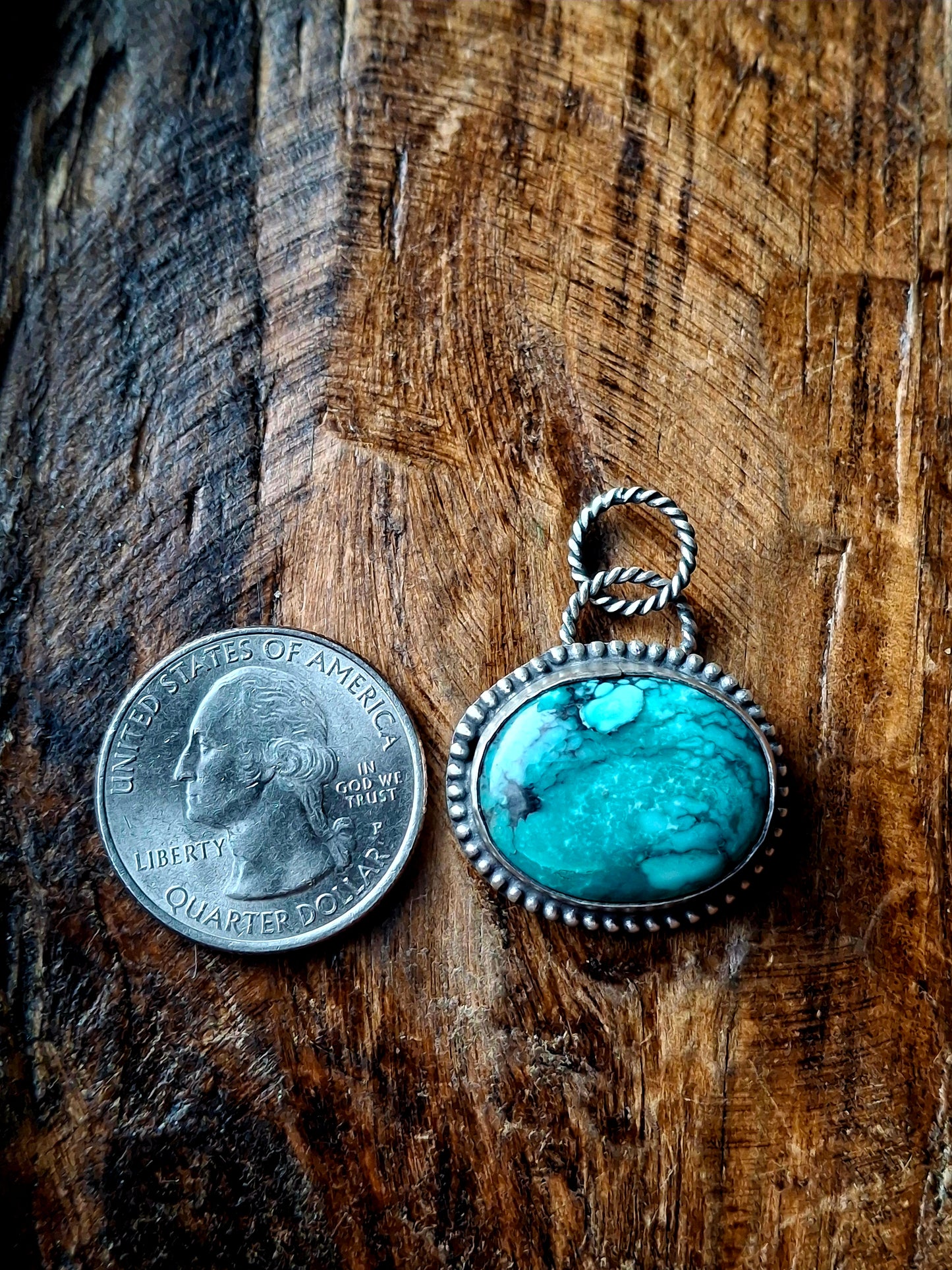 Bamboo Turquoise Pendant