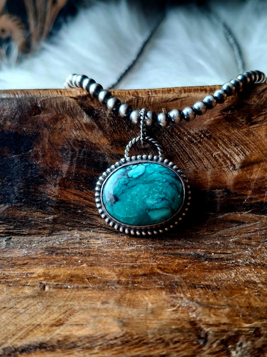 Bamboo Turquoise Pendant