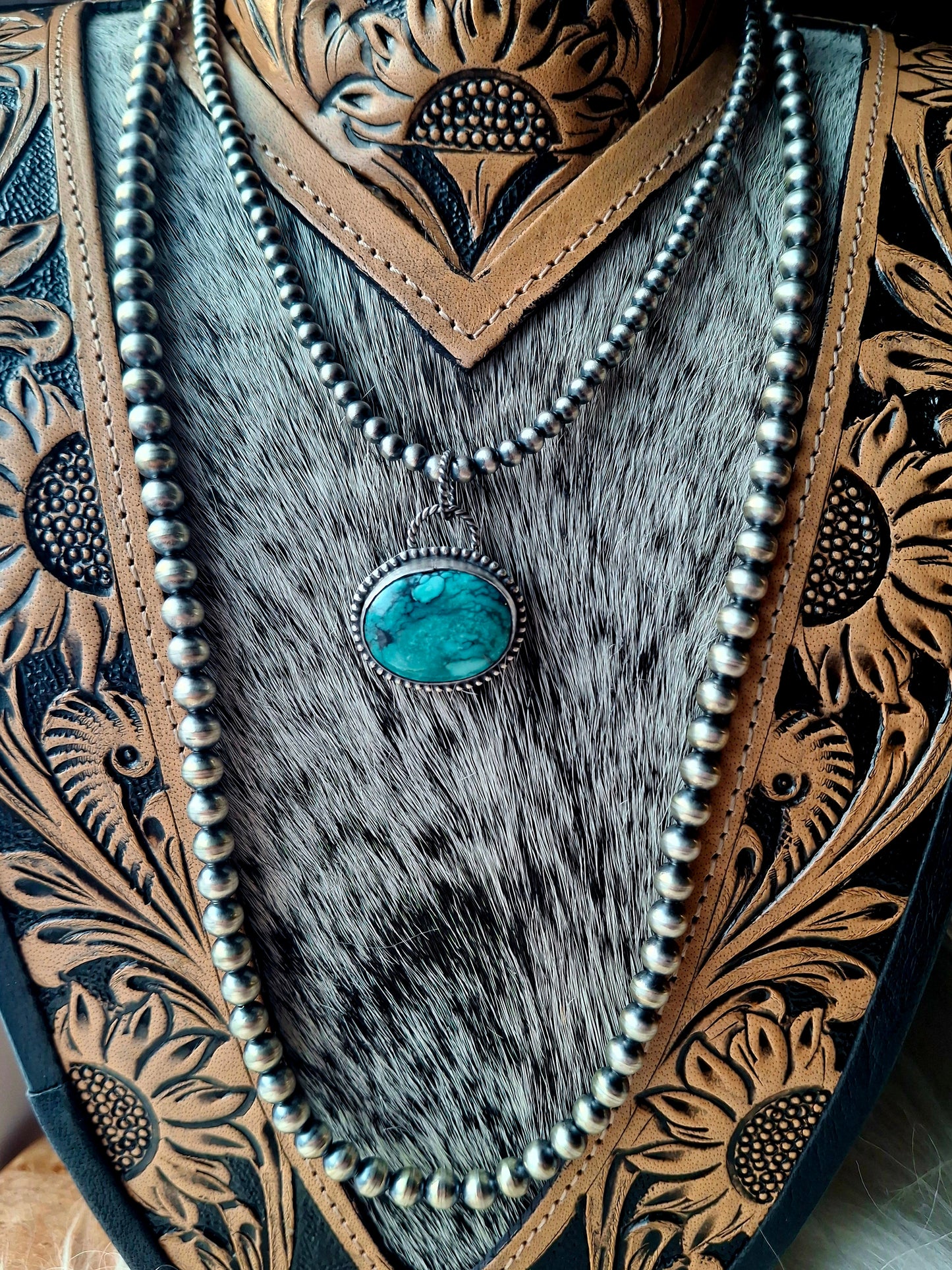 Bamboo Turquoise Pendant