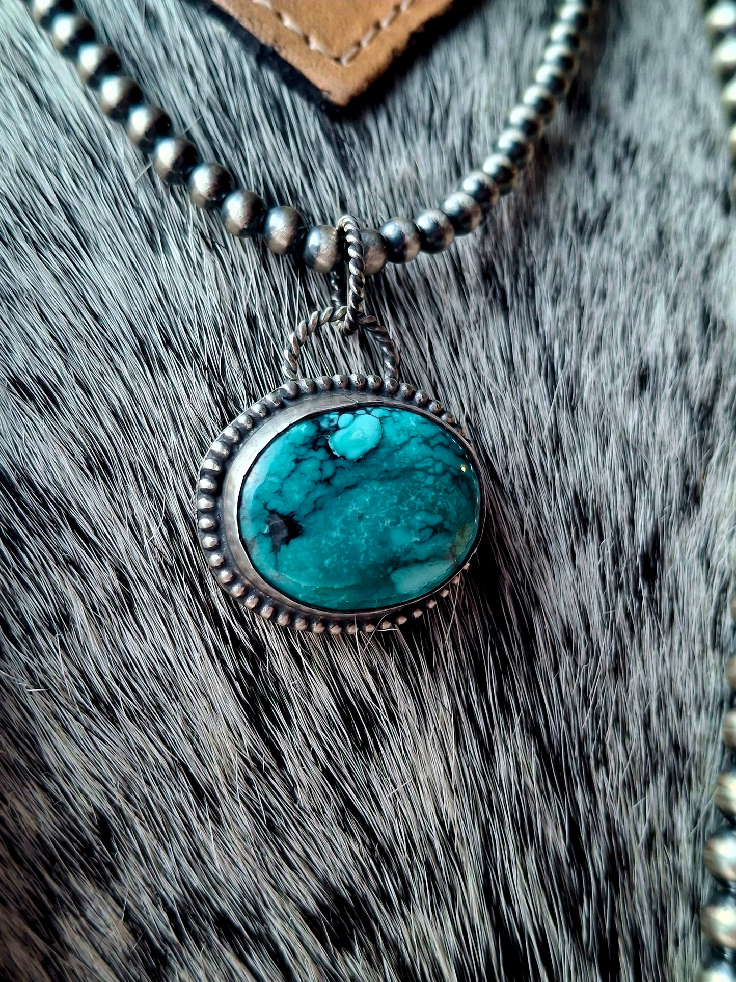 Bamboo Turquoise Pendant