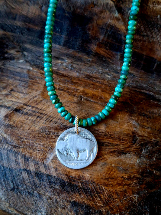Hubei Necklace w/ Buffalo Nickel Pendant