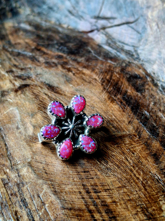 Pink Fire Opal Watch Band Charm