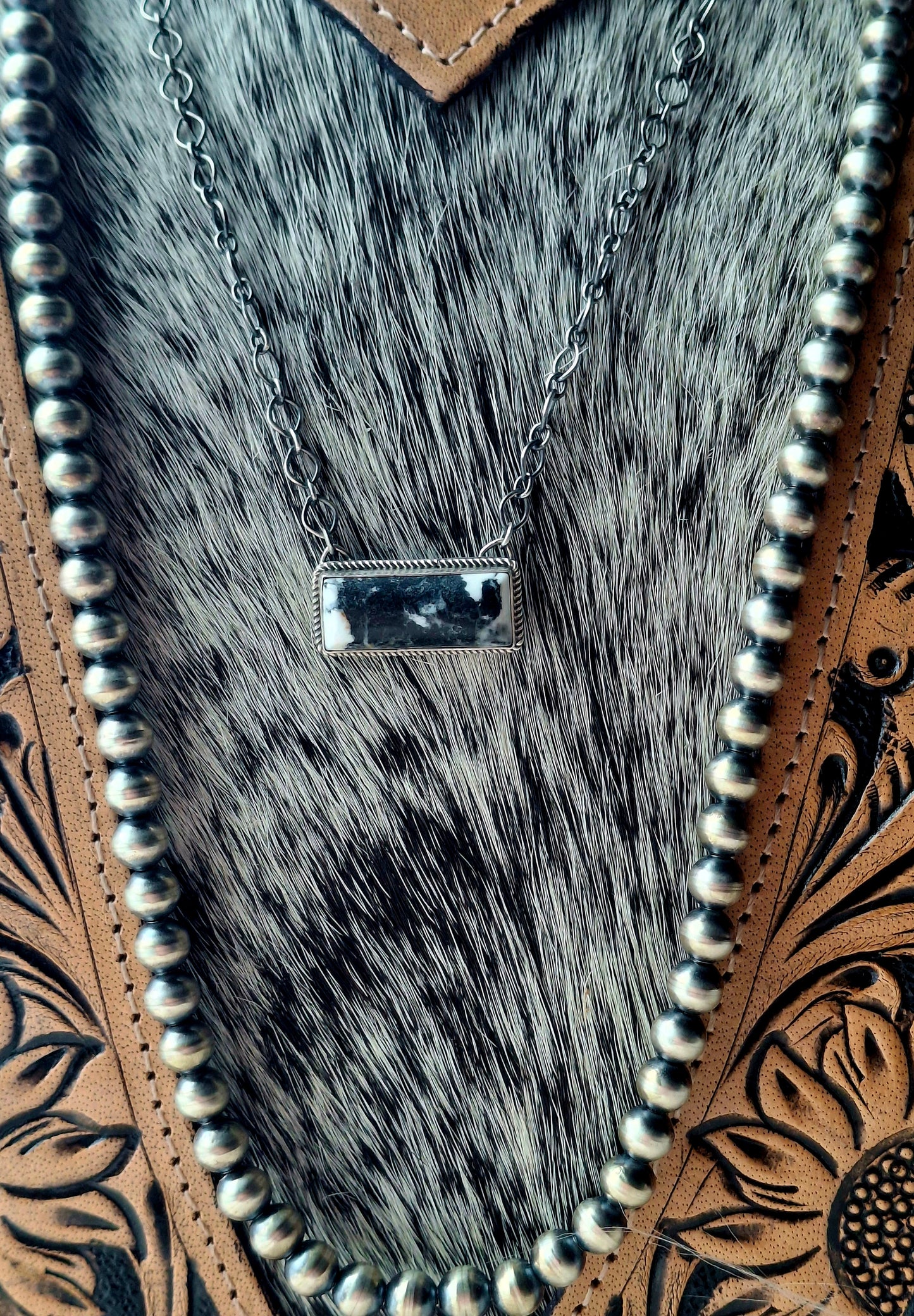 White Buffalo Bar Necklace