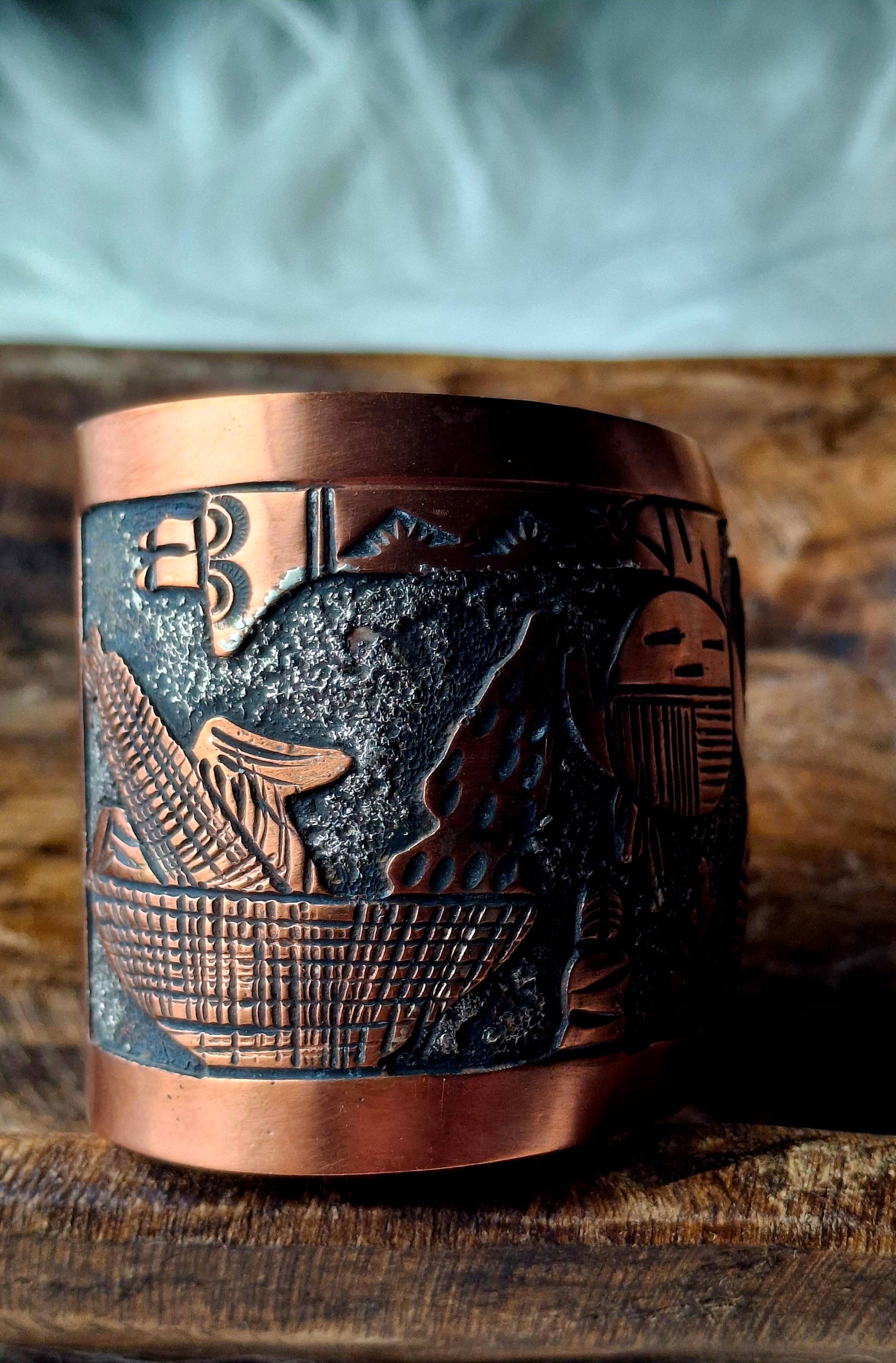 Copper Storyteller Cuff