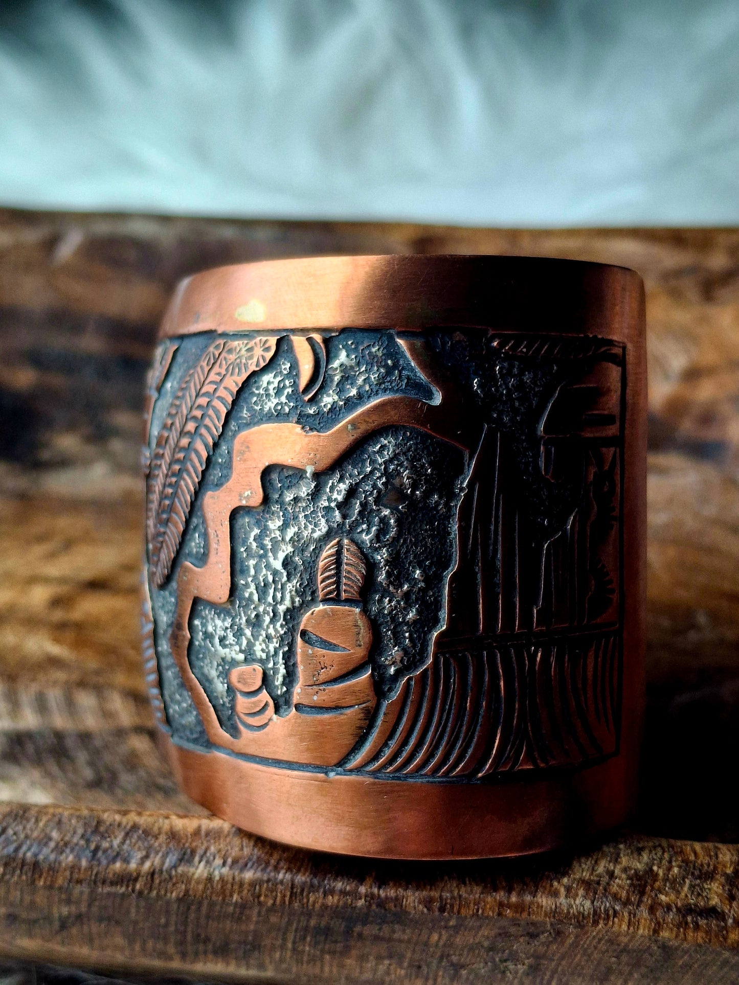 Copper Storyteller Cuff