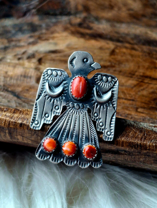 Spiny Oyster Thunderbird Ring (6.75)