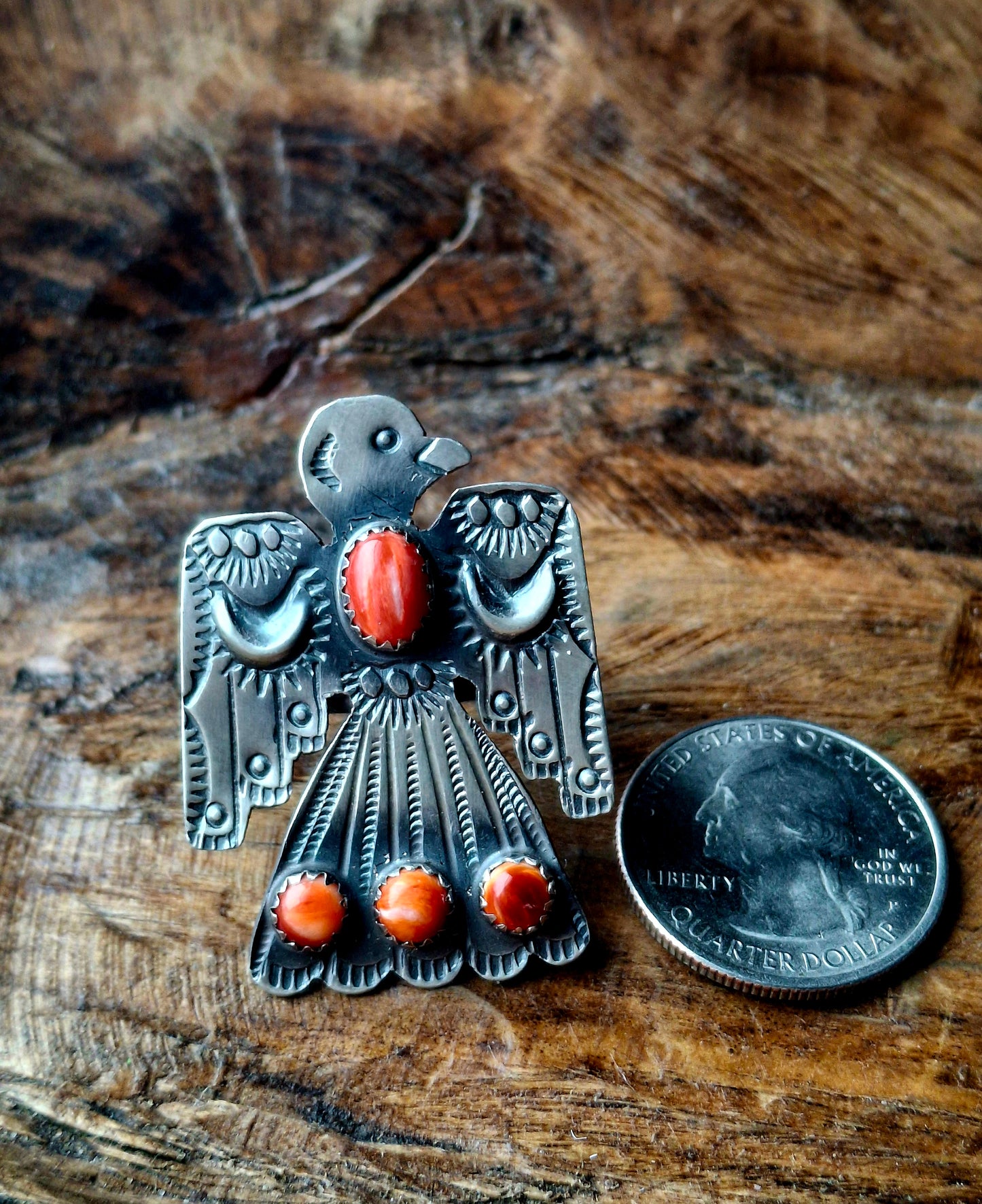 Spiny Oyster Thunderbird Ring (6.75)