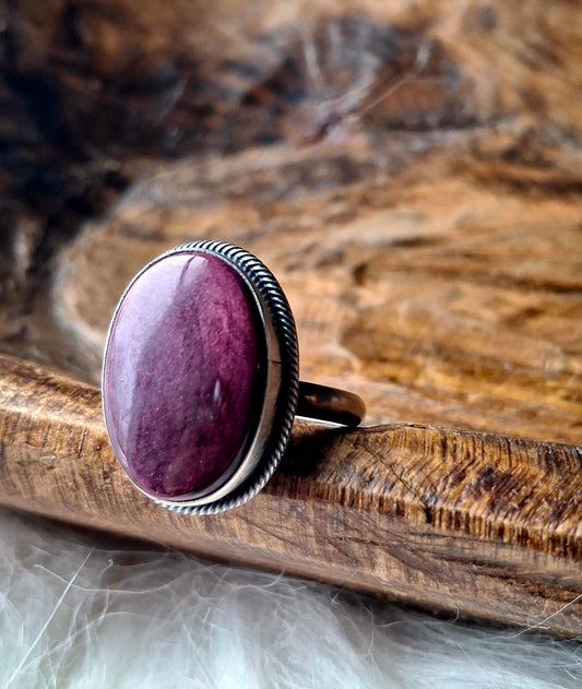 Purple Spiny Adjustable Ring