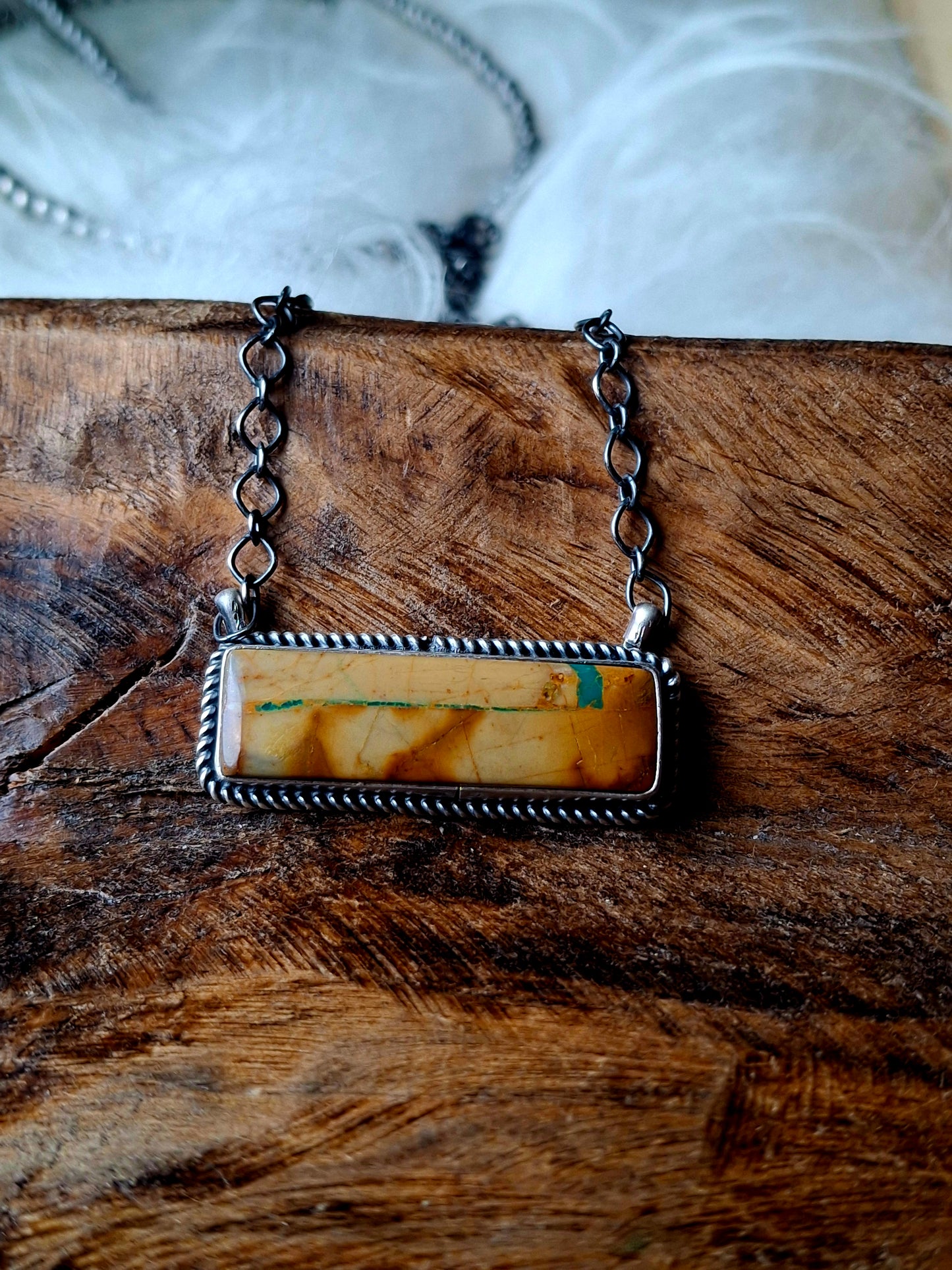 Boulder Turquoise Bar Necklace
