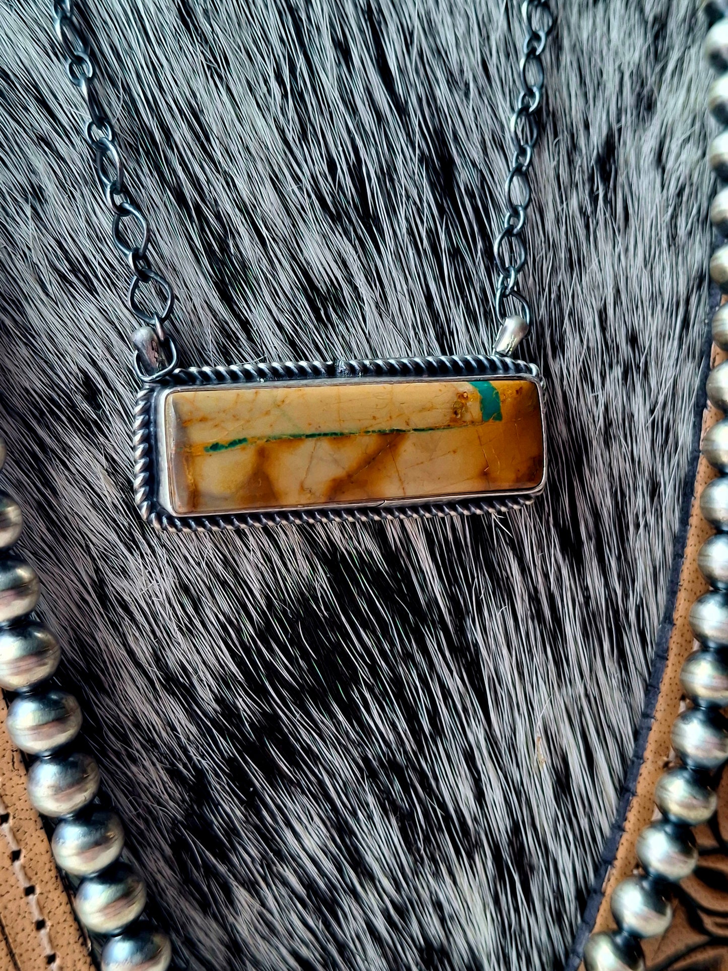 Boulder Turquoise Bar Necklace
