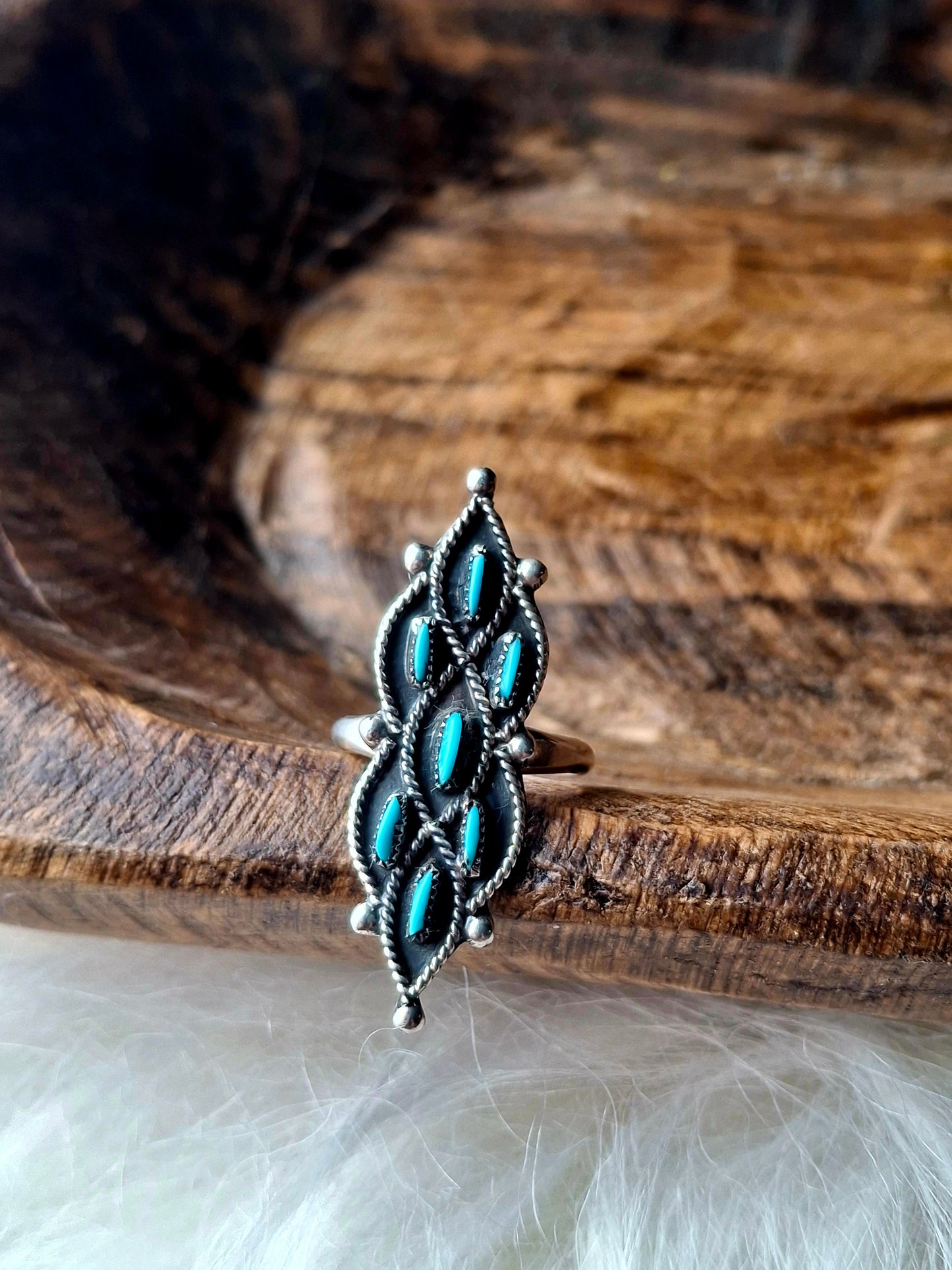 Kingman Petit Point Ring