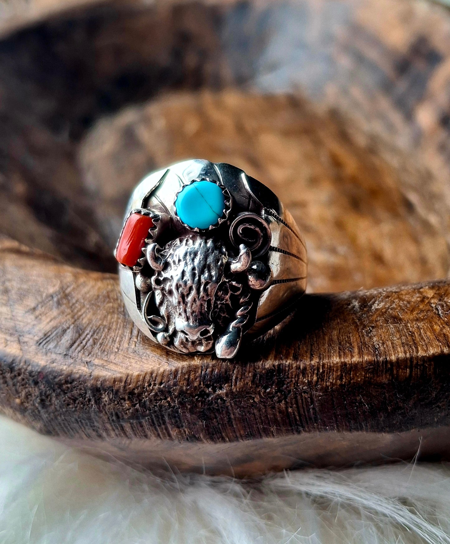 Kingman/Coral Bison Ring (11)