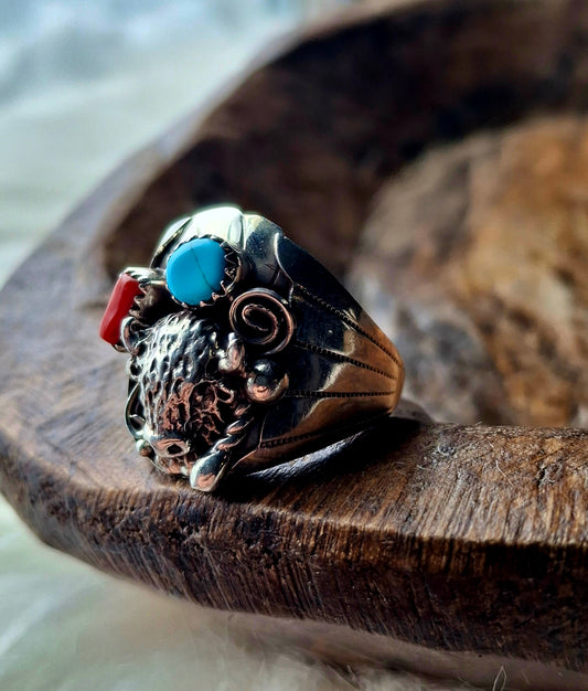 Kingman/Coral Bison Ring (11)