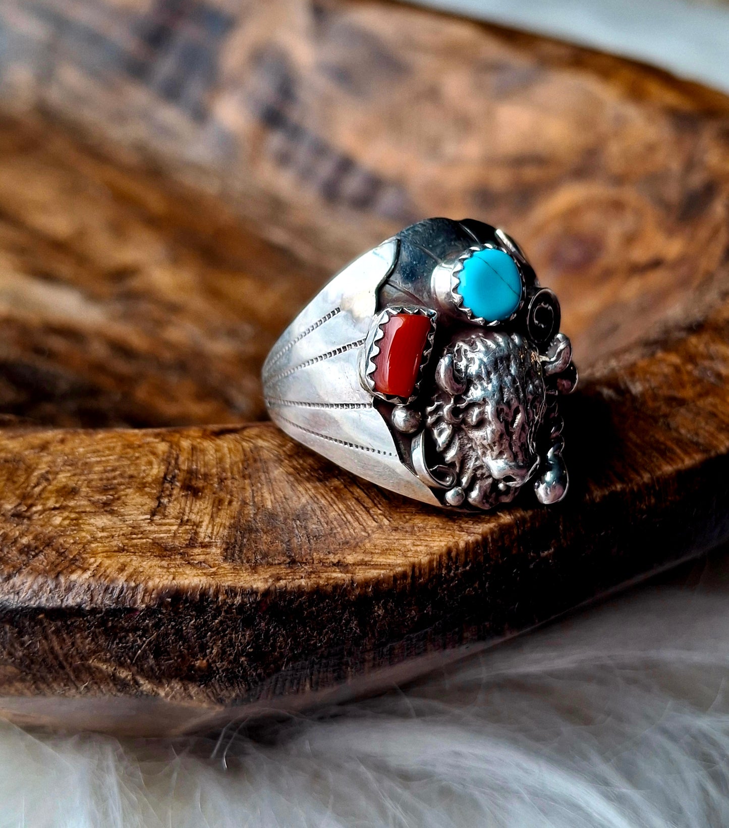 Kingman/Coral Bison Ring (11)