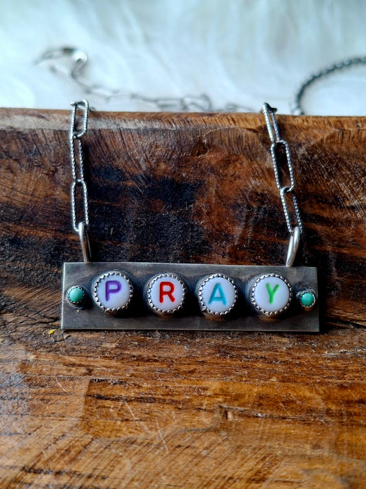 Kingman "Pray" Necklace