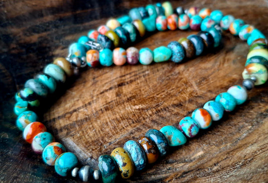 Multi-Stone Bead Necklace (A)