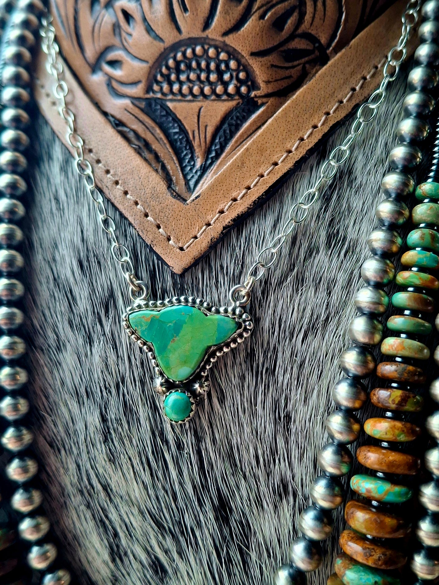 Kingman Mojave Calf Head Necklace