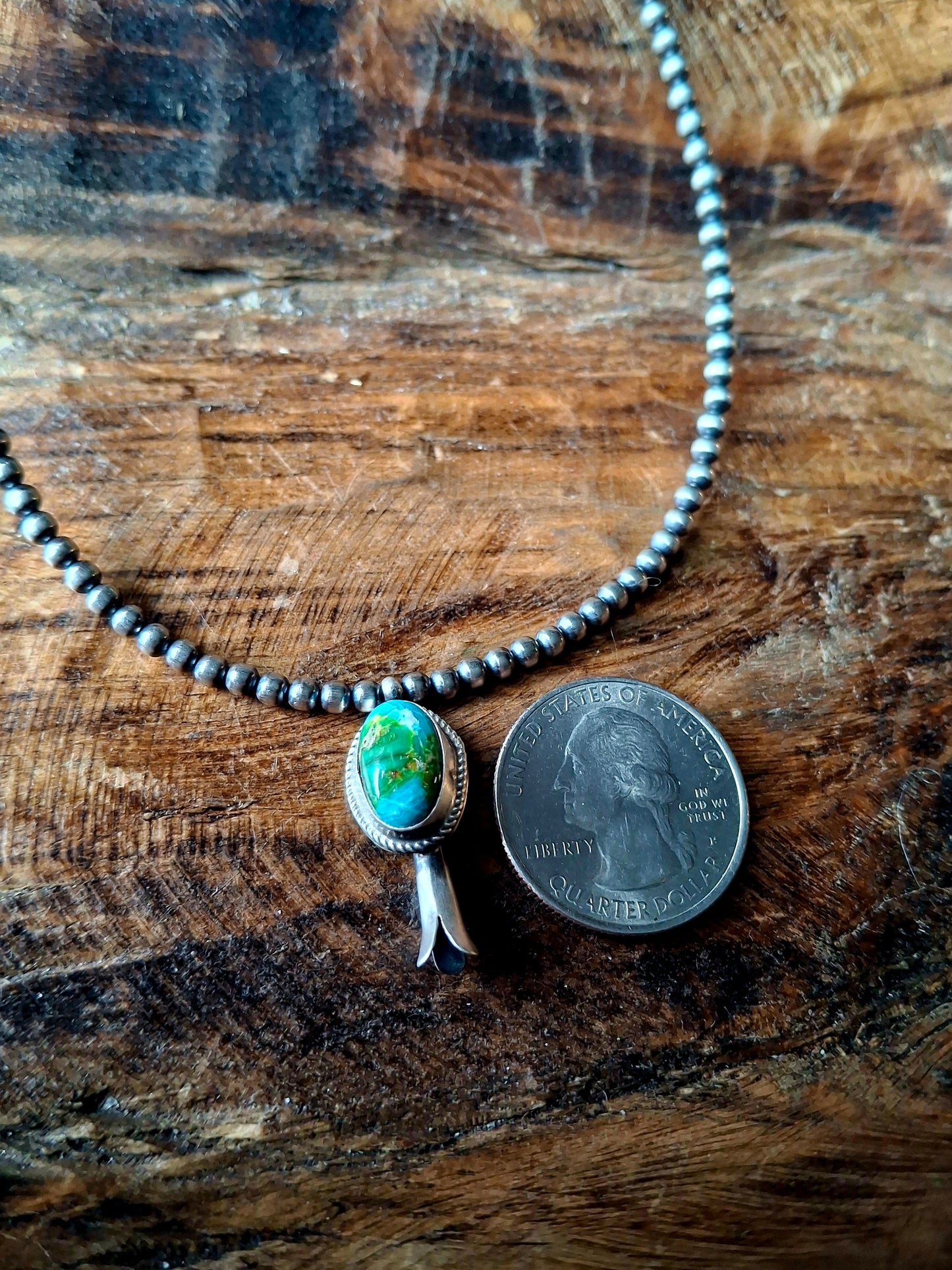 Small Sonoran Gold Blossom on Pearls