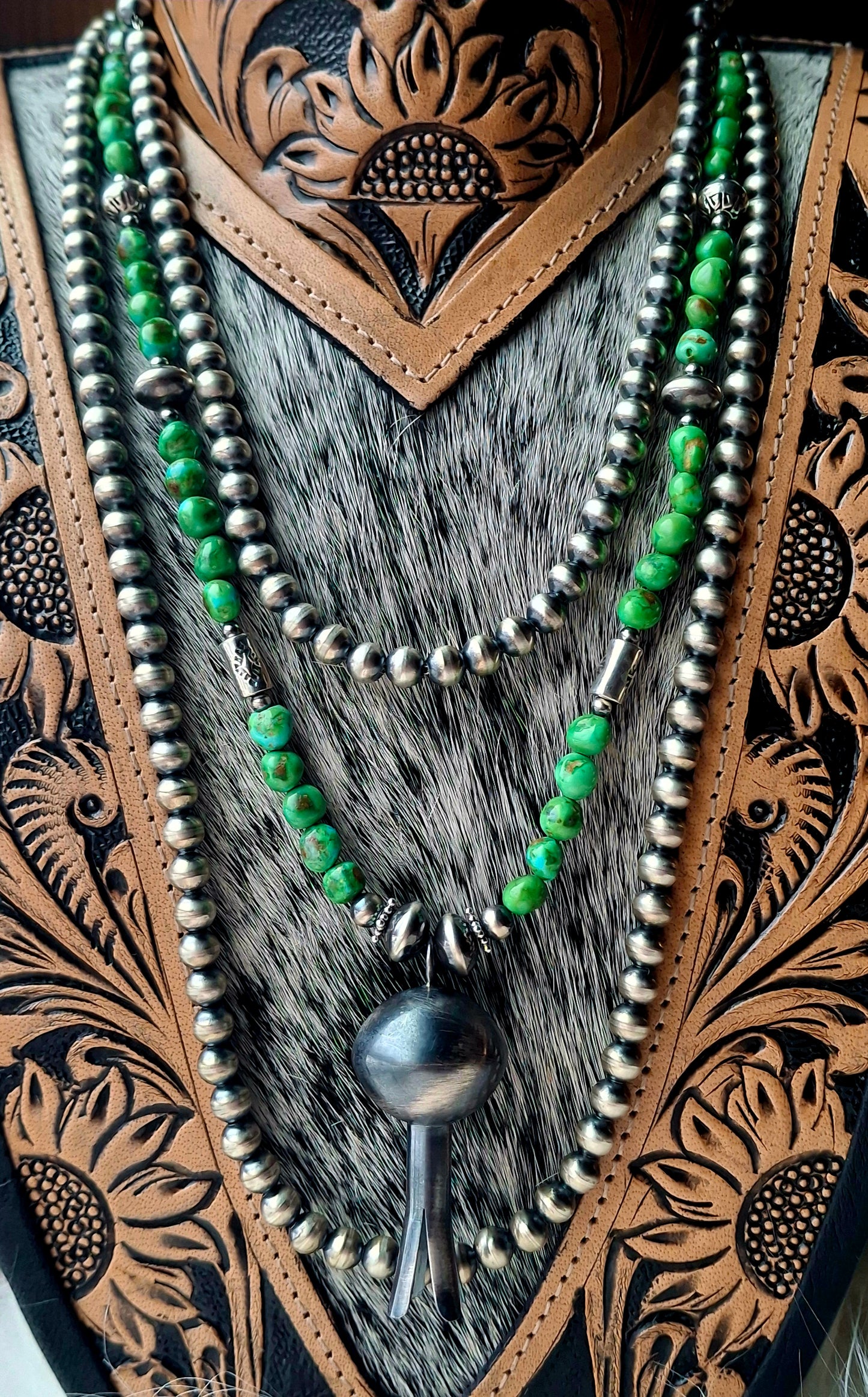 Sonoran Gold Necklace w/ Large Sterling Blossom