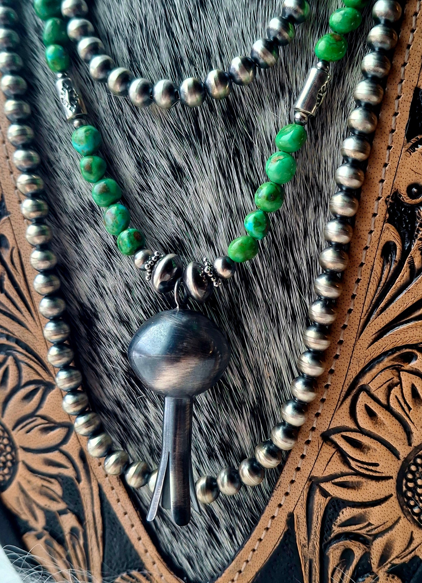 Sonoran Gold Necklace w/ Large Sterling Blossom
