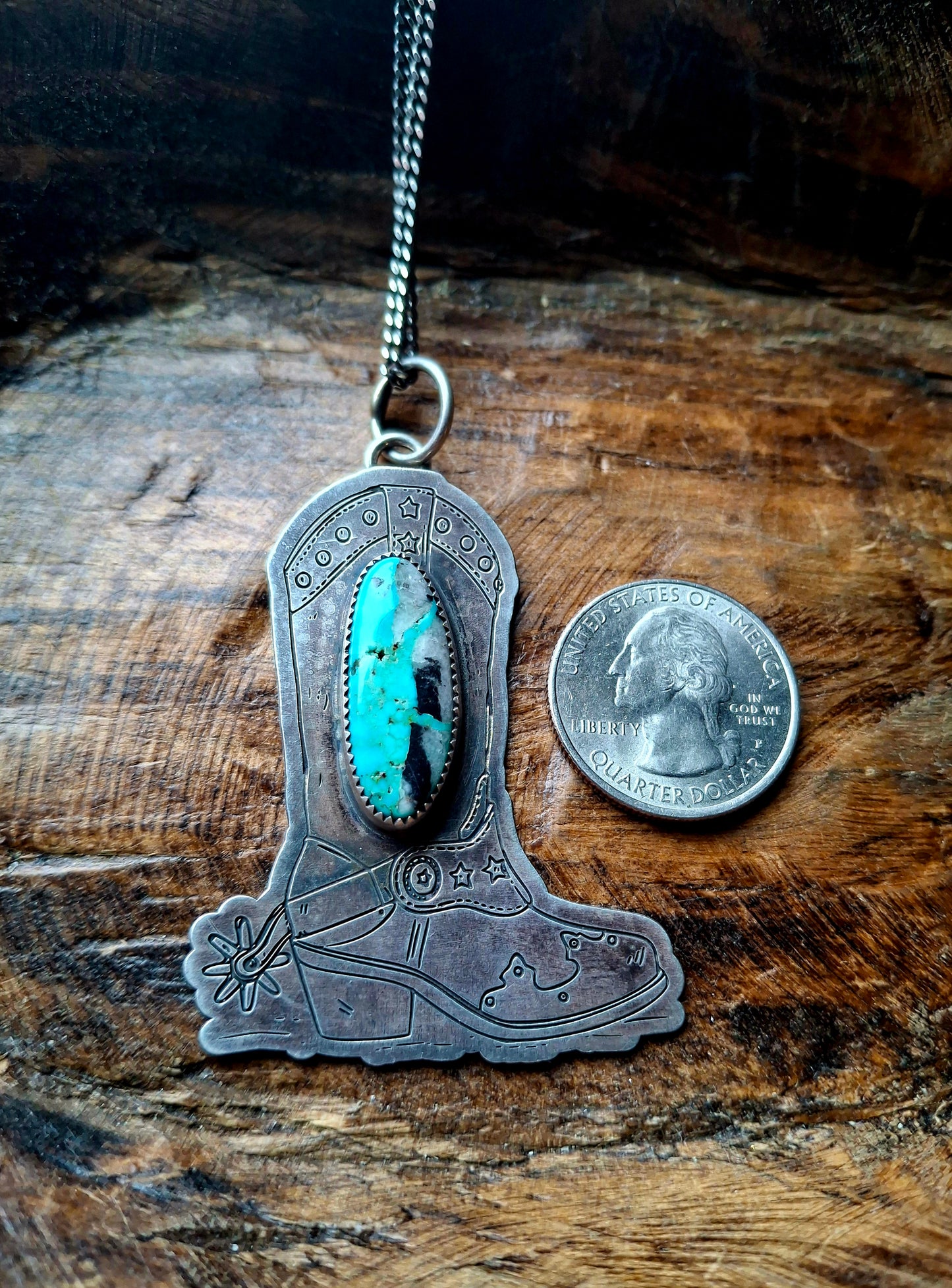 Blue Moon Boot Necklace