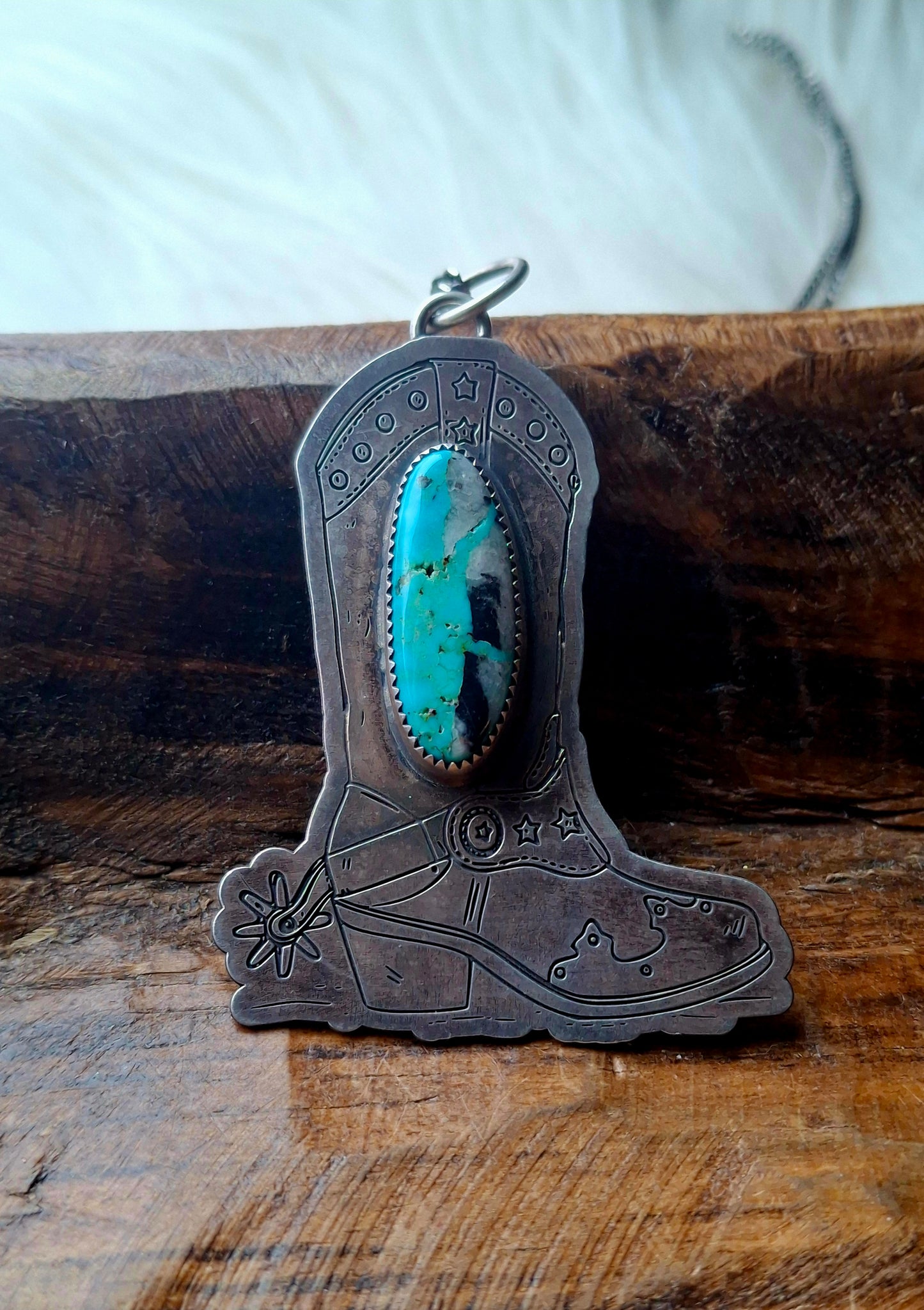 Blue Moon Boot Necklace