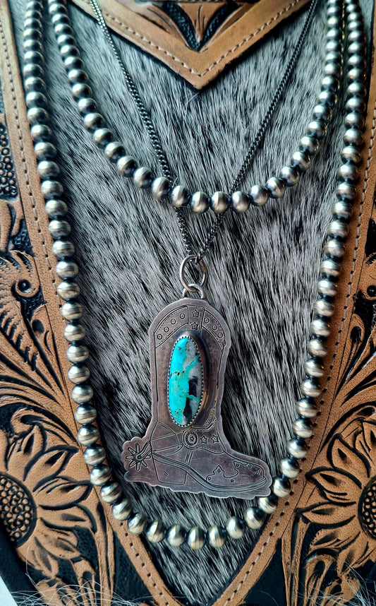Blue Moon Boot Necklace