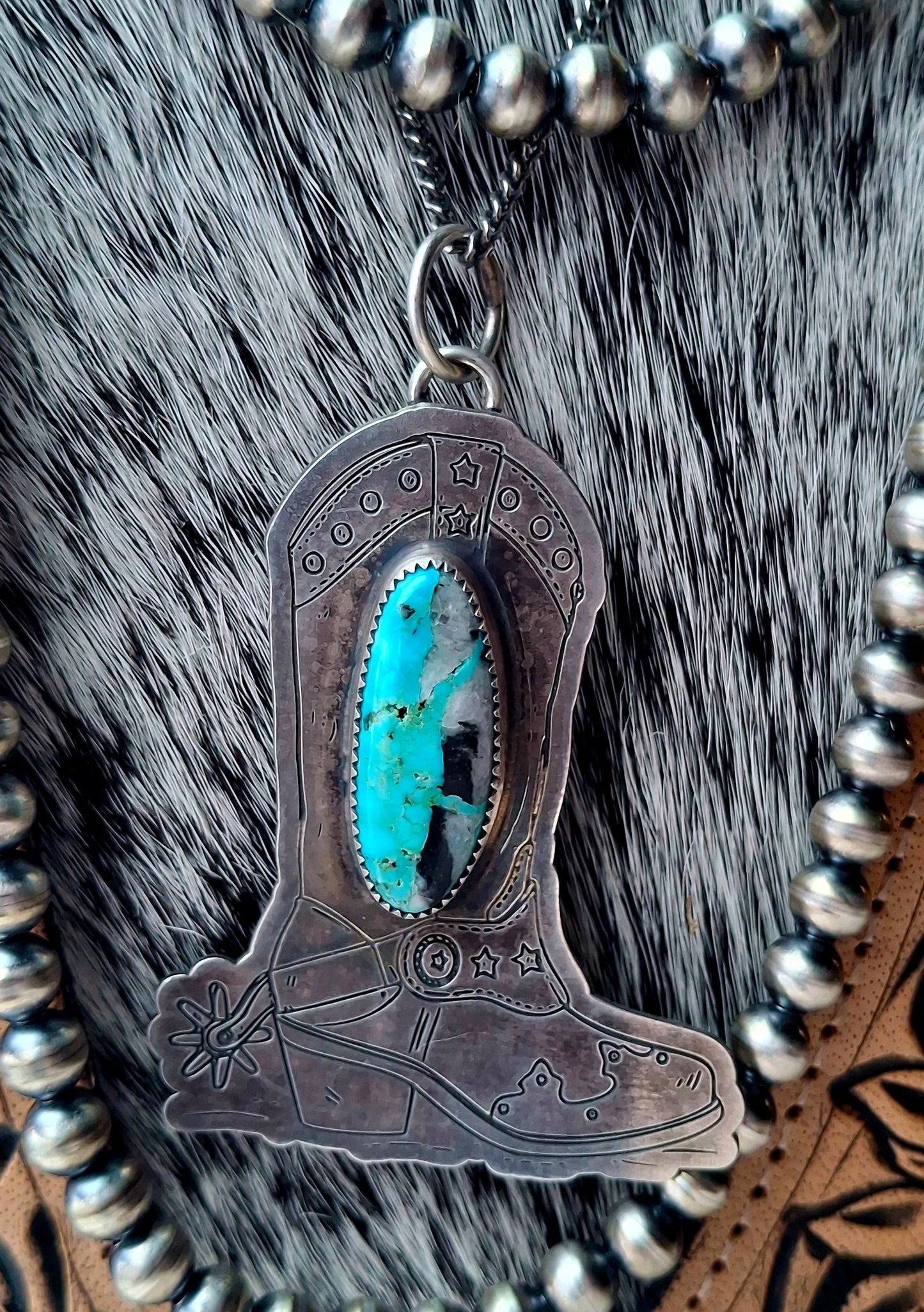 Blue Moon Boot Necklace