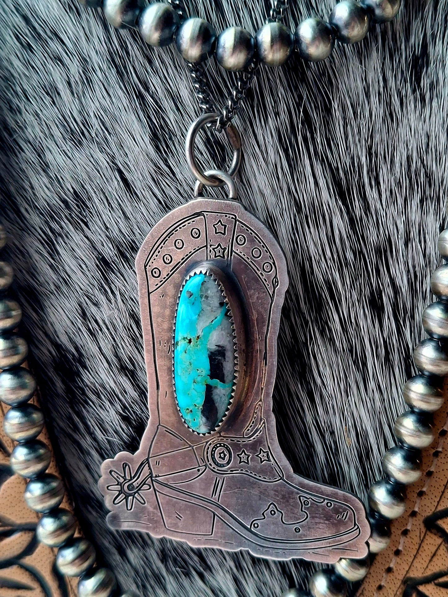 Blue Moon Boot Necklace