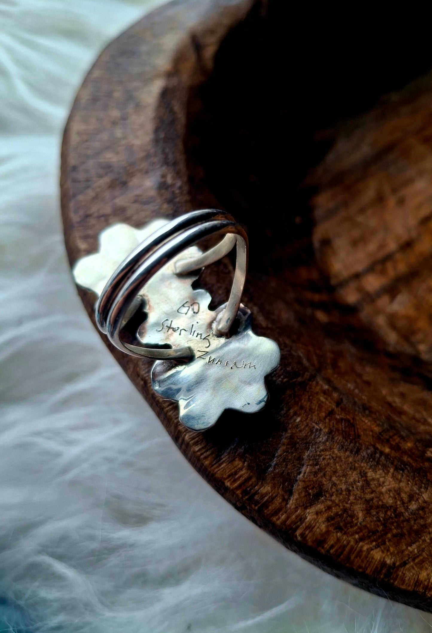 Kingman Zuni Double Flower Necklace