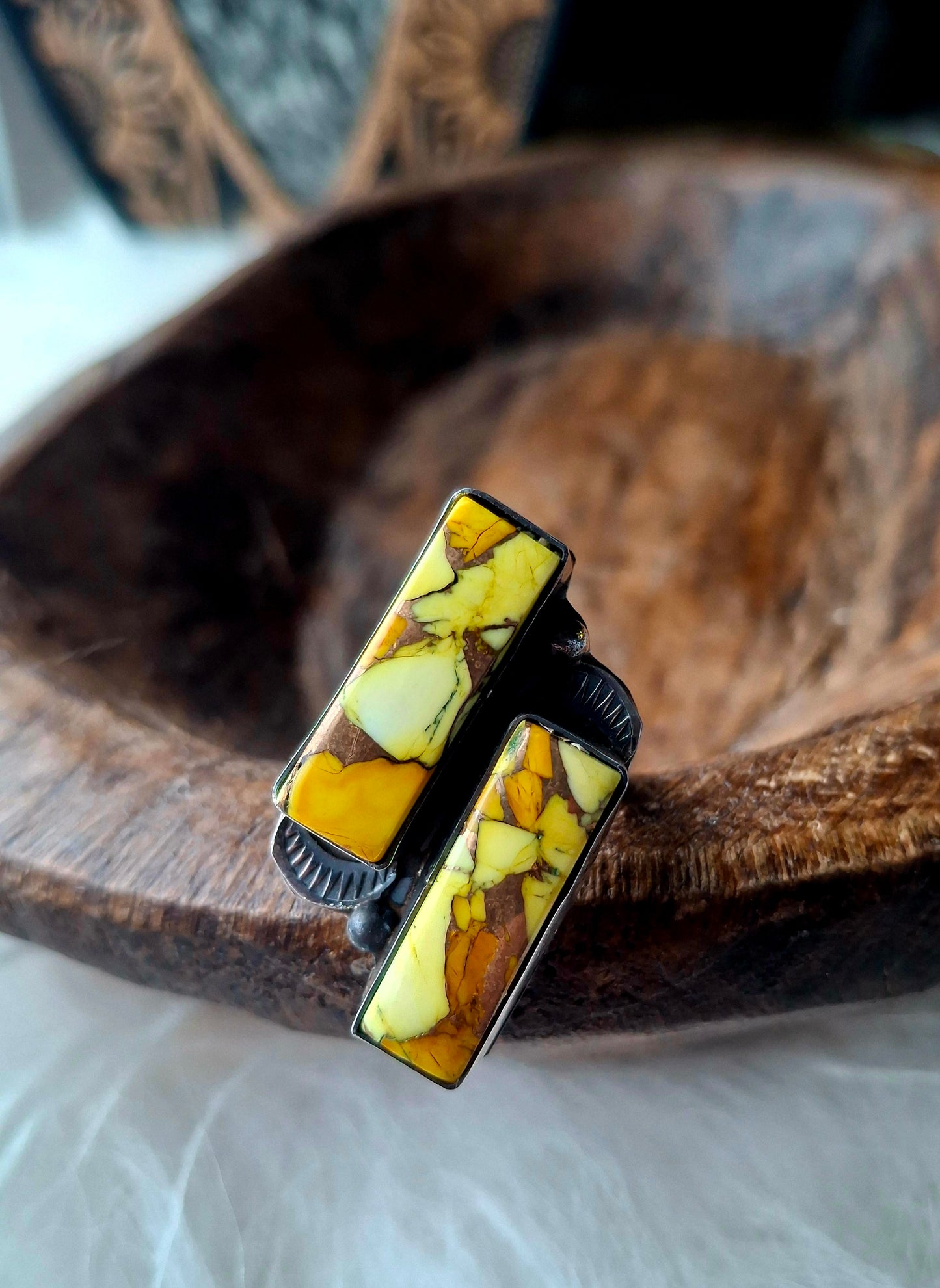 Honey Dahlia Adjustable Ring