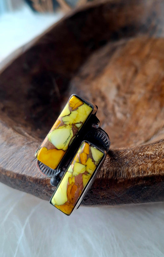 Honey Dahlia Adjustable Ring
