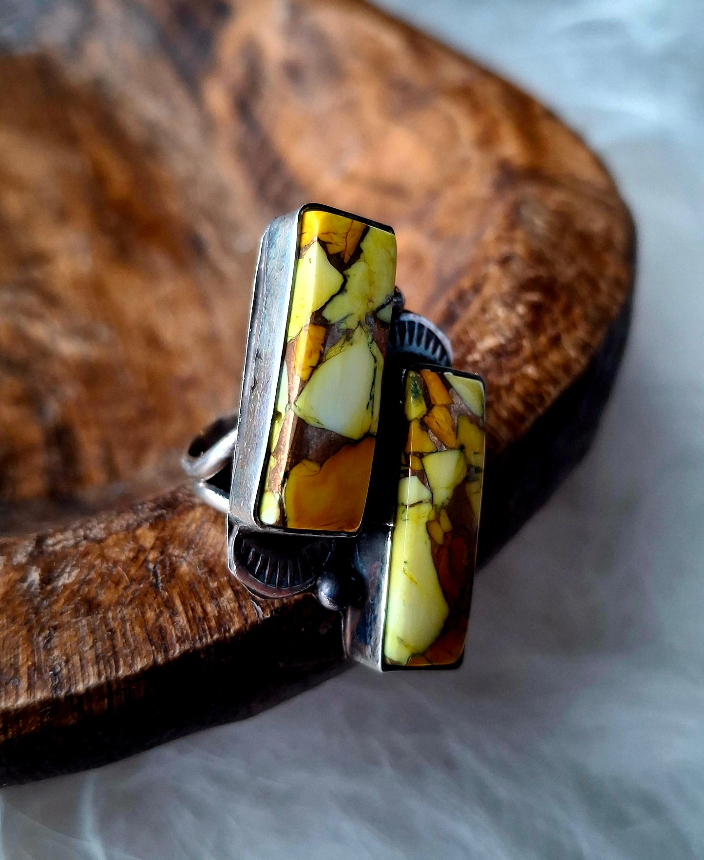 Honey Dahlia Adjustable Ring