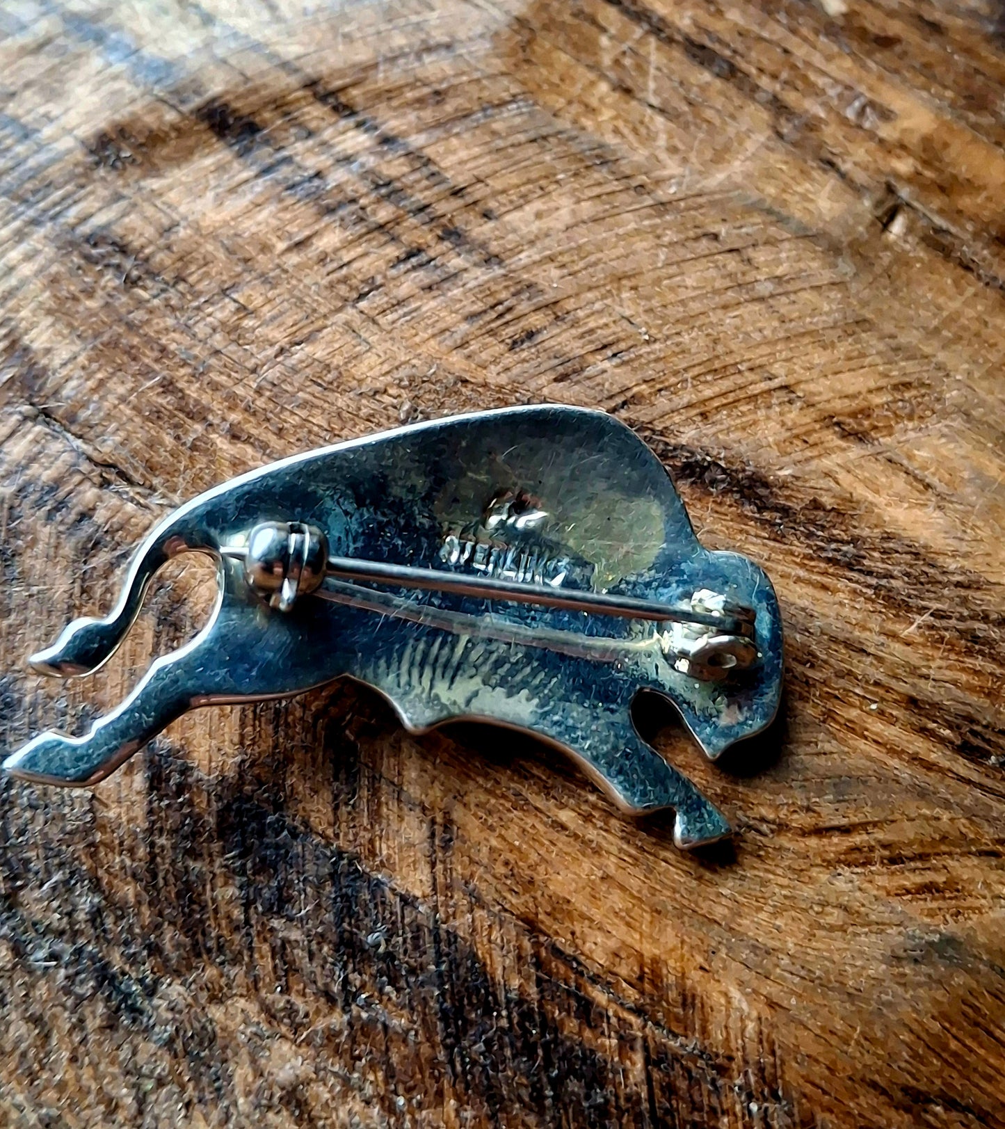 White Buffalo Bison Pin