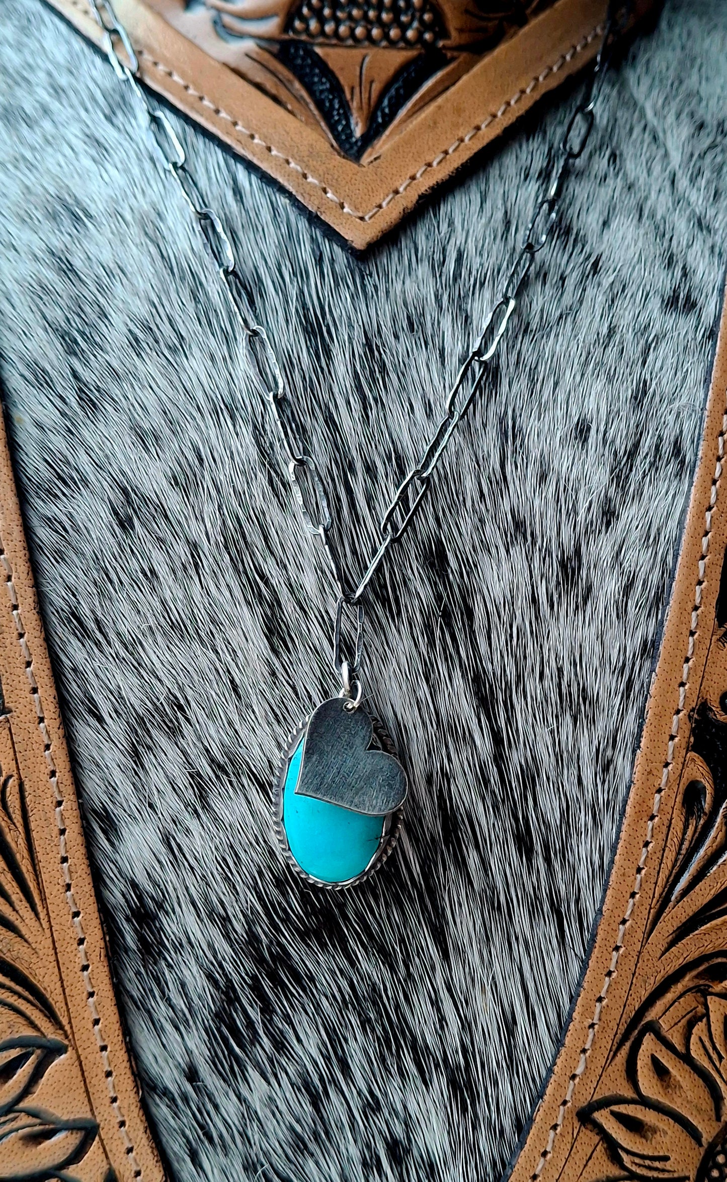 Kingman Necklace w/ Heart Charm
