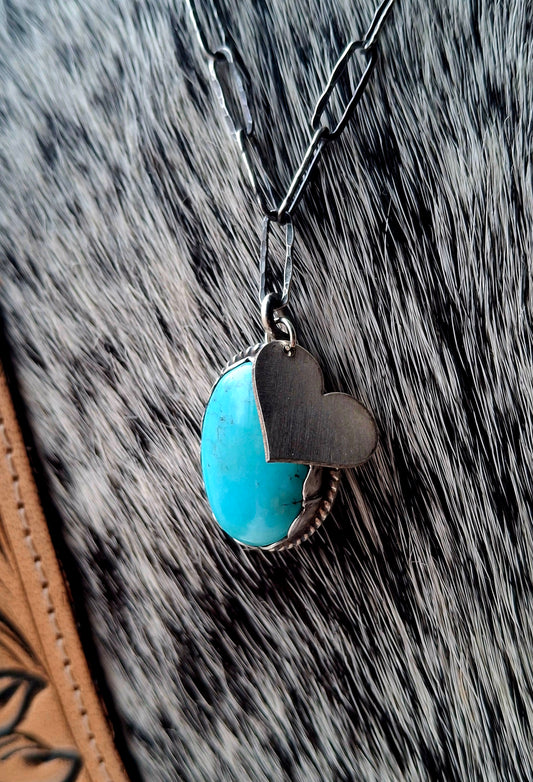 Kingman Necklace w/ Heart Charm